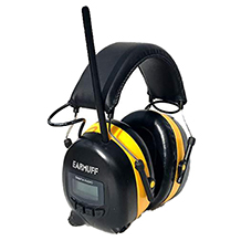 Ear-Muff ear protector with radio