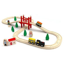 Tiny Land wooden train set