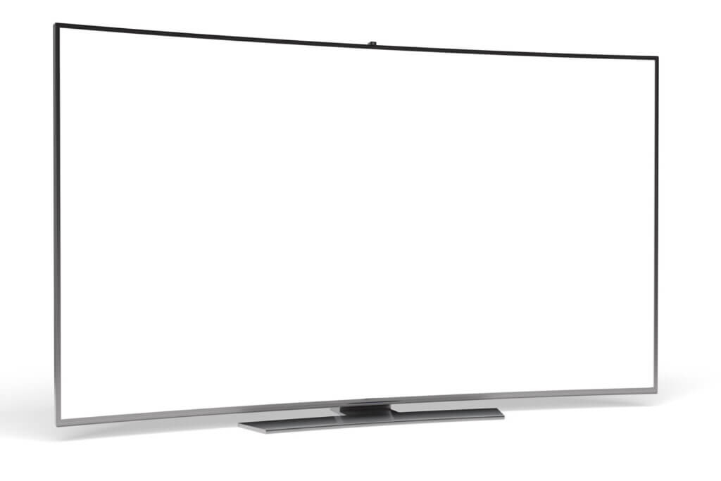 43 inch tv with white screen