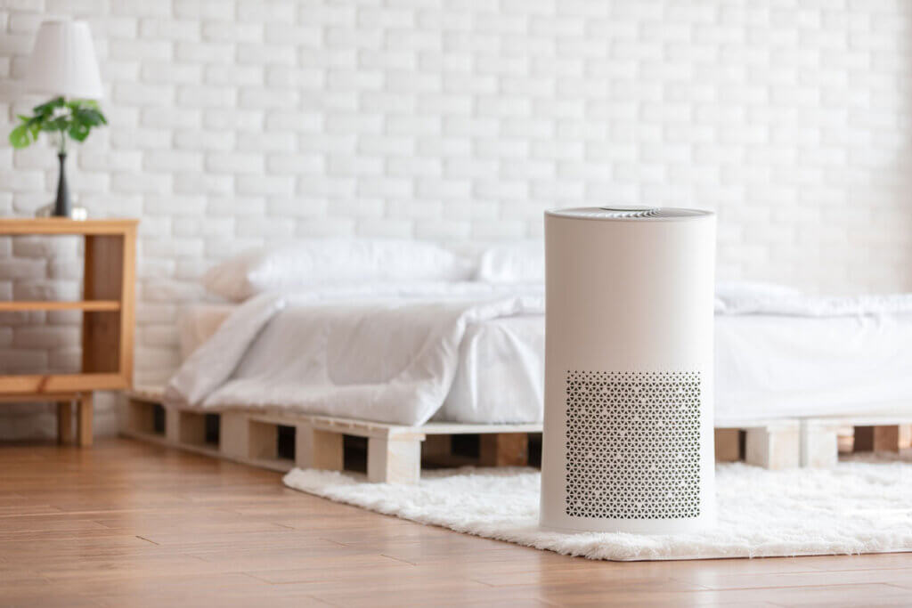 Air purifier in the bedroom