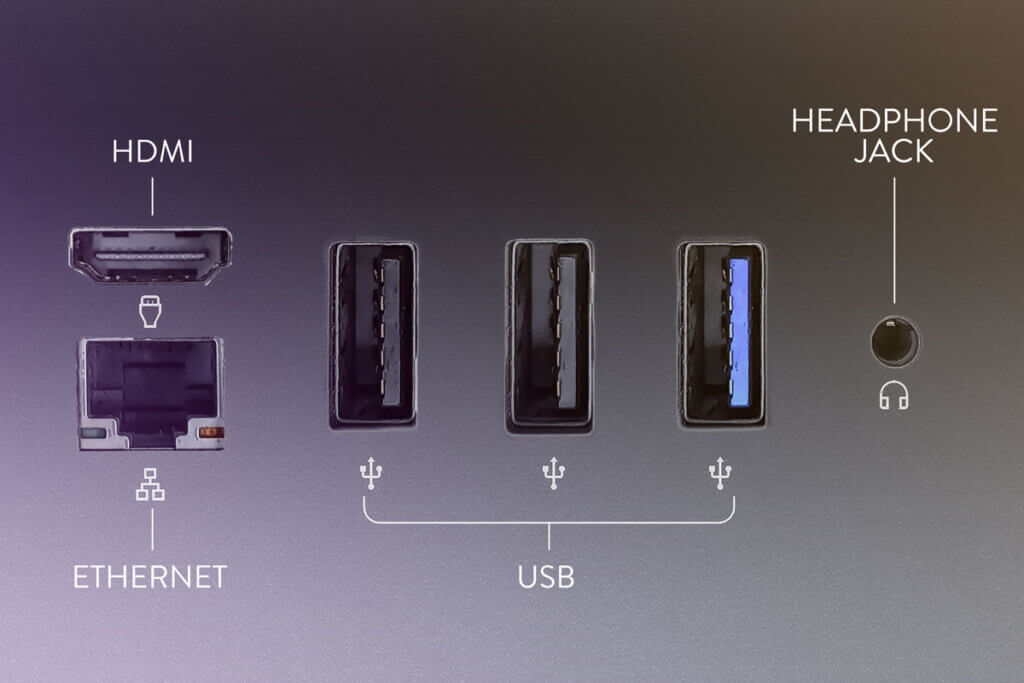 All-in-one PC connections