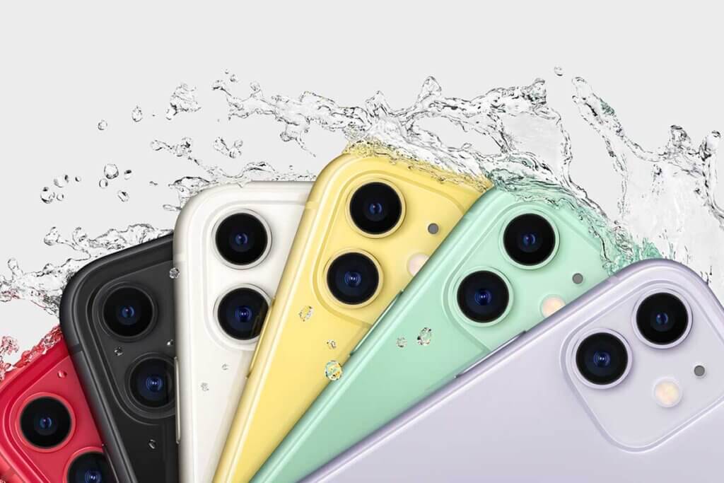 Unlike its predecessors, the water-resistant iPhone 11 is available in six different colours.

