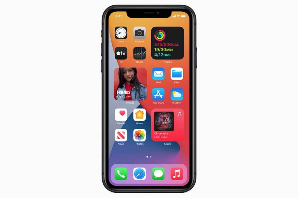 iOS 14 home screen