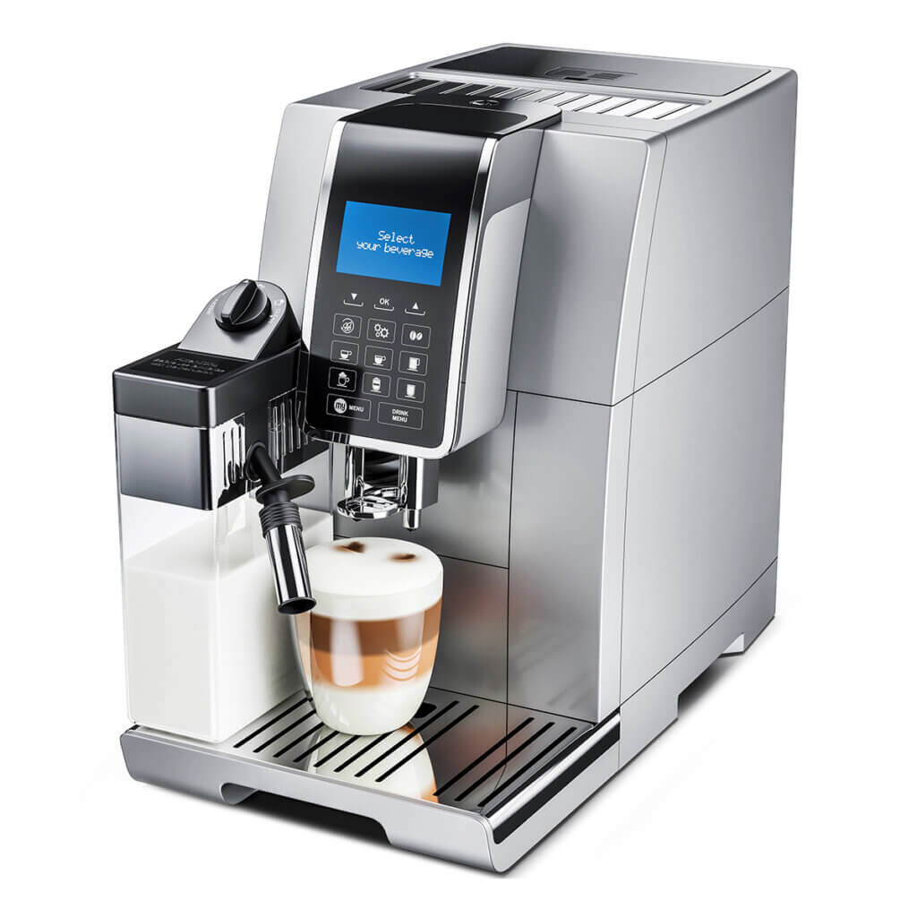 bean-to-cup coffee machine with insulated milk container