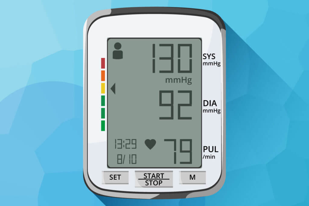 blood pressure monitor display