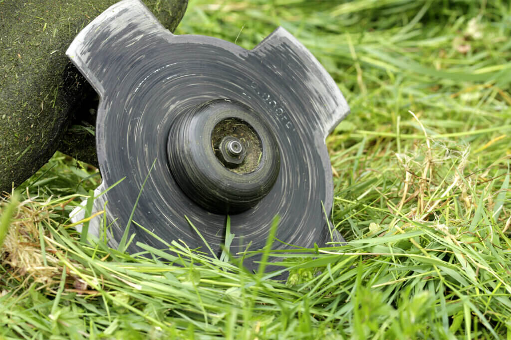 thicket knife lies in the lawn close up