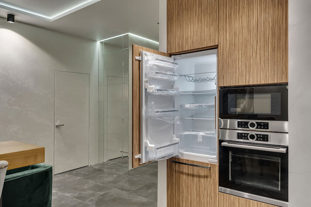 open built-in refrigerator