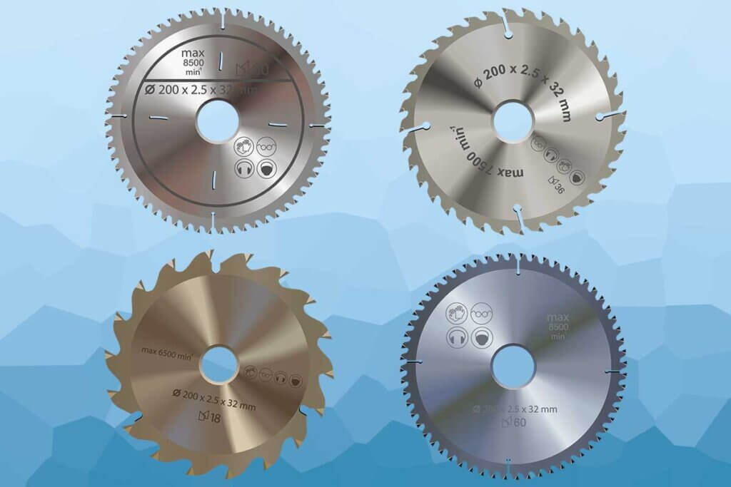You can read the characteristics of the saw blade from the labels.
