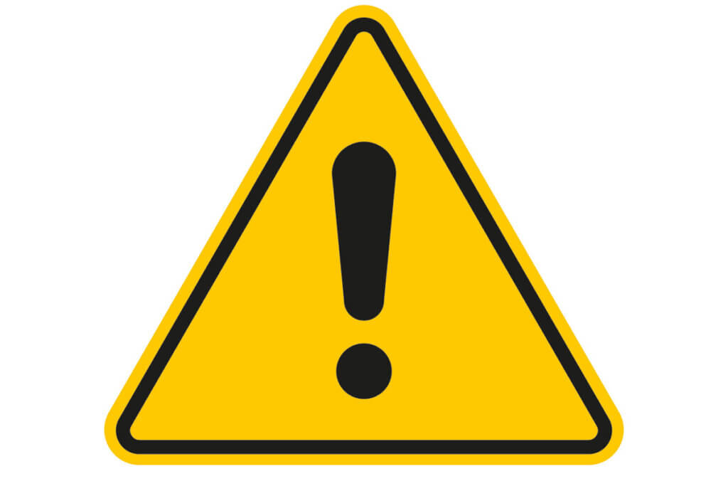 Yellow warning triangle