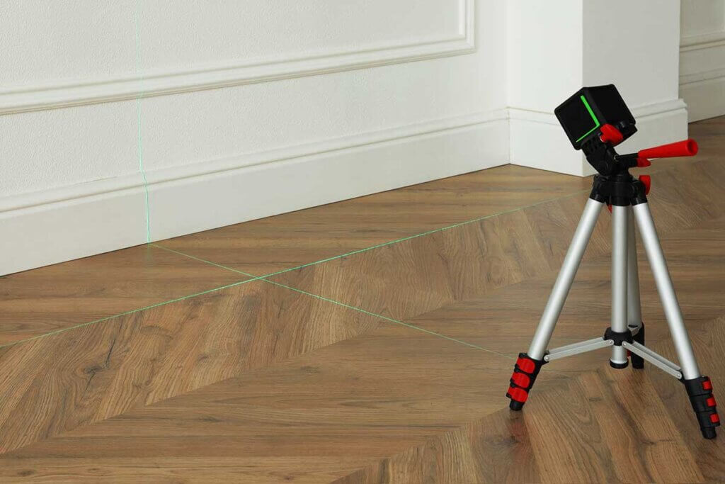 laser level on tripod