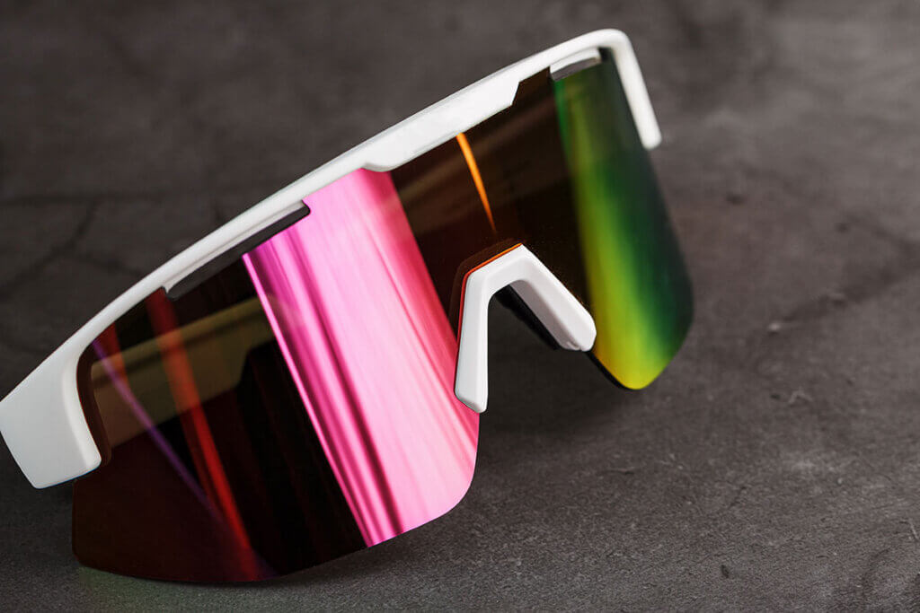 colorful cycling glasses