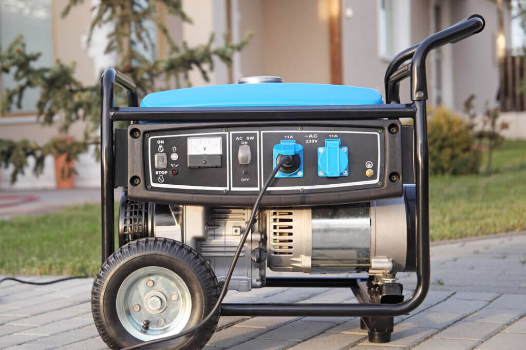 power generator stands in the garden