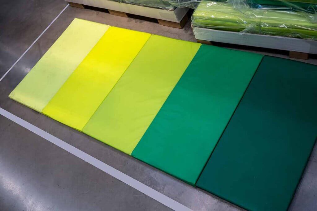 foldable mat on the floor