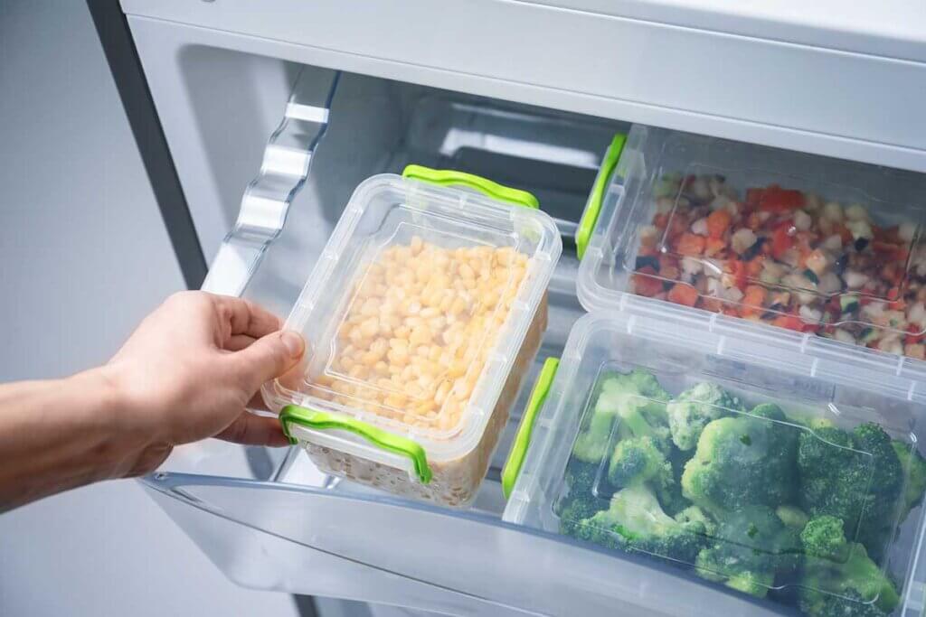 vegetables in container