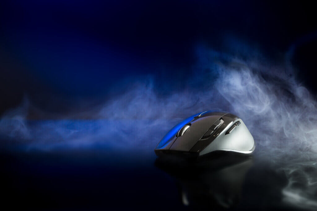 Ergonomic black gaming mouse