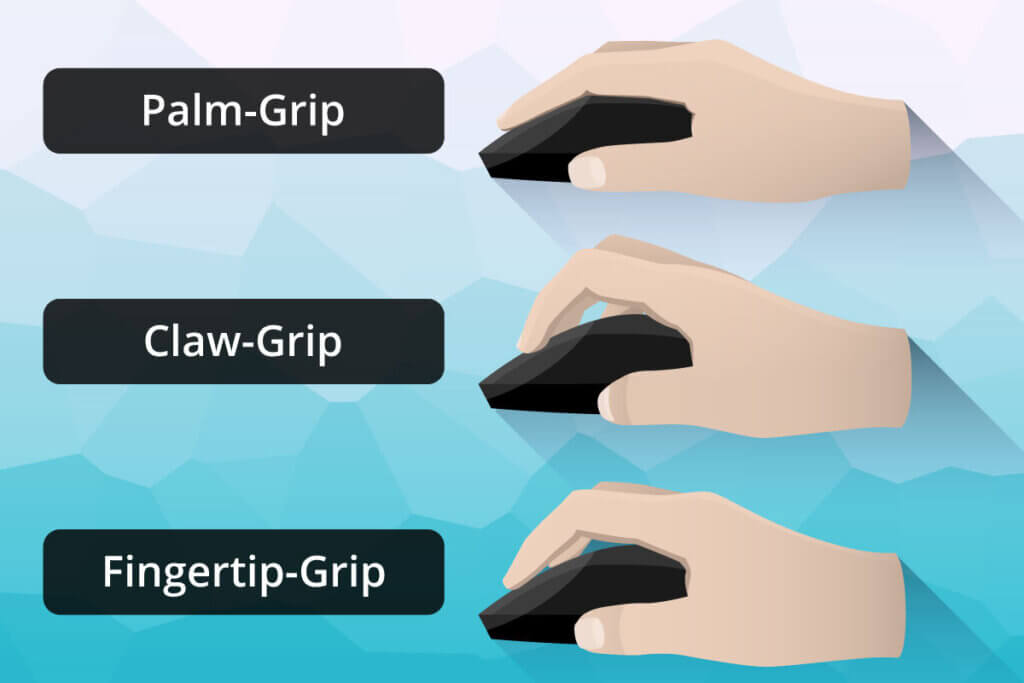Three types of grip - Graphics
