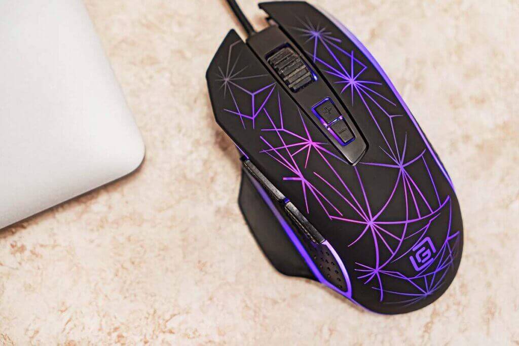 Gaming mouse with lighting