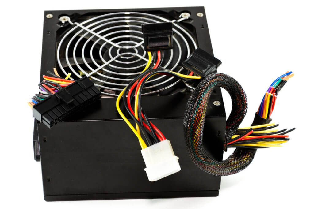 The power supply unit supplies all components with power via the mainboard.
