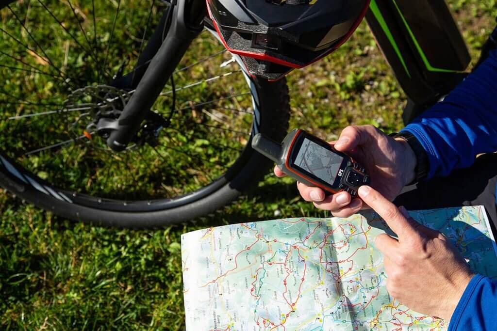 Man uses navigation system