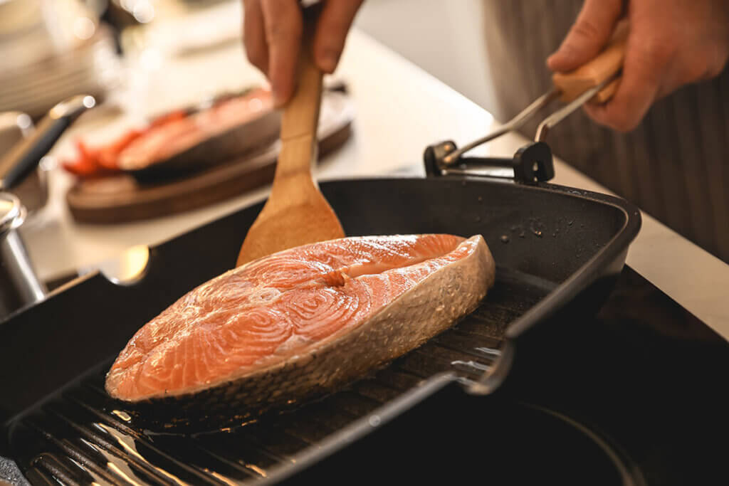 grilled fresh salmon