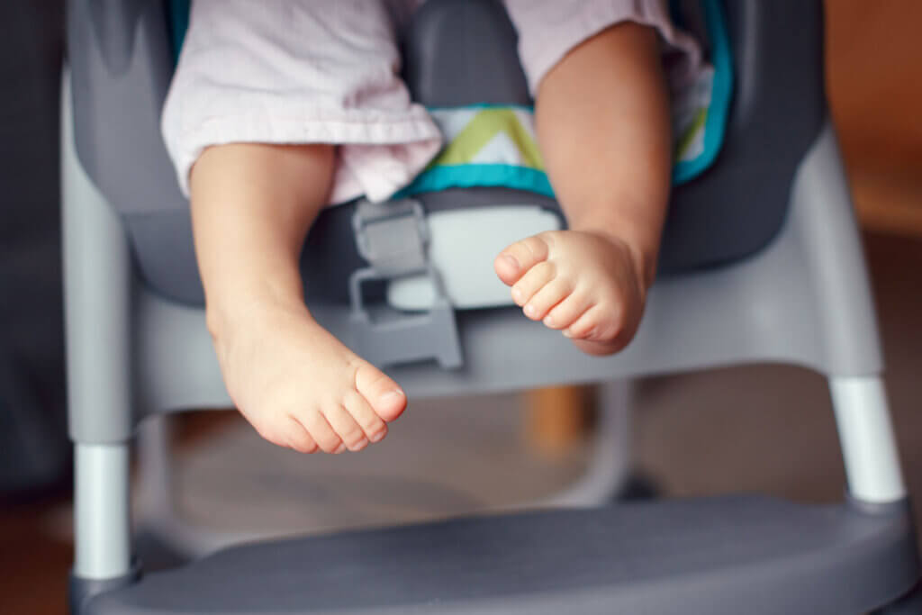 close-up of baby's feet