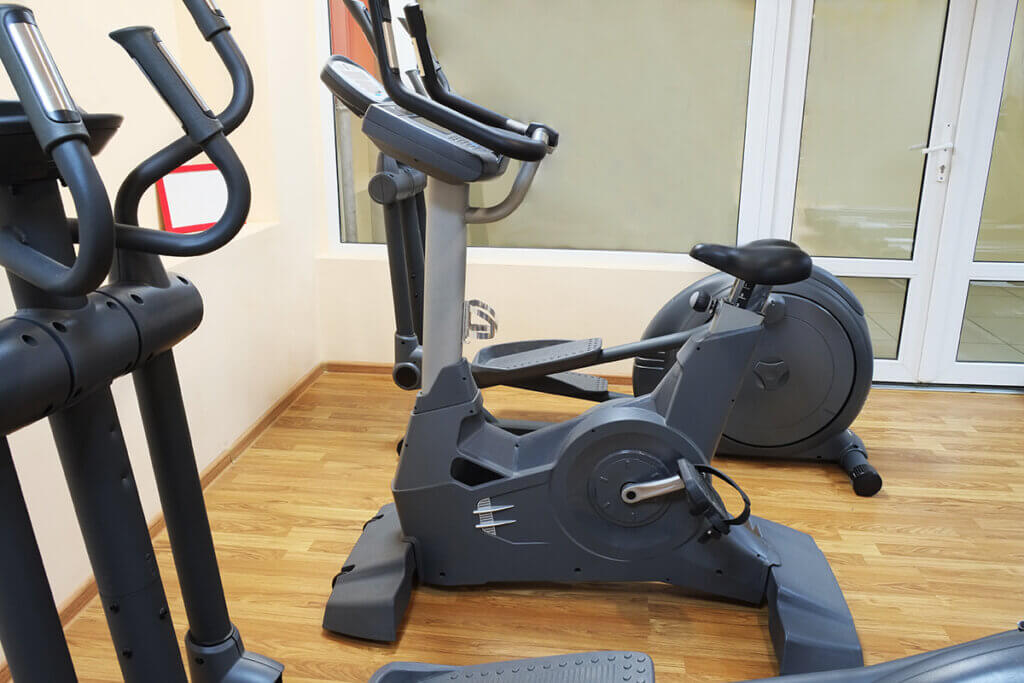 indoor bike in the training room