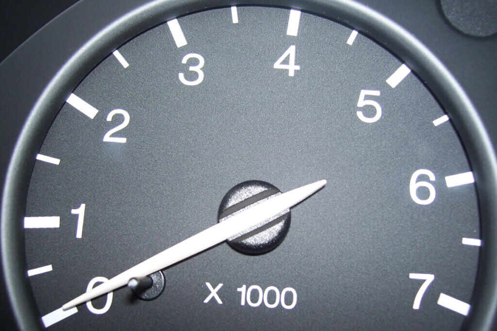 Tachometer on an inverter generator