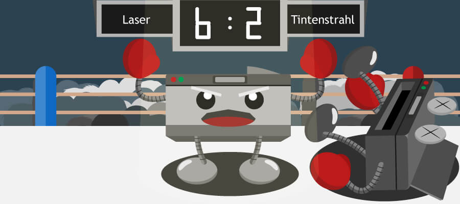 Laser printer inkjet printer duel 6:2