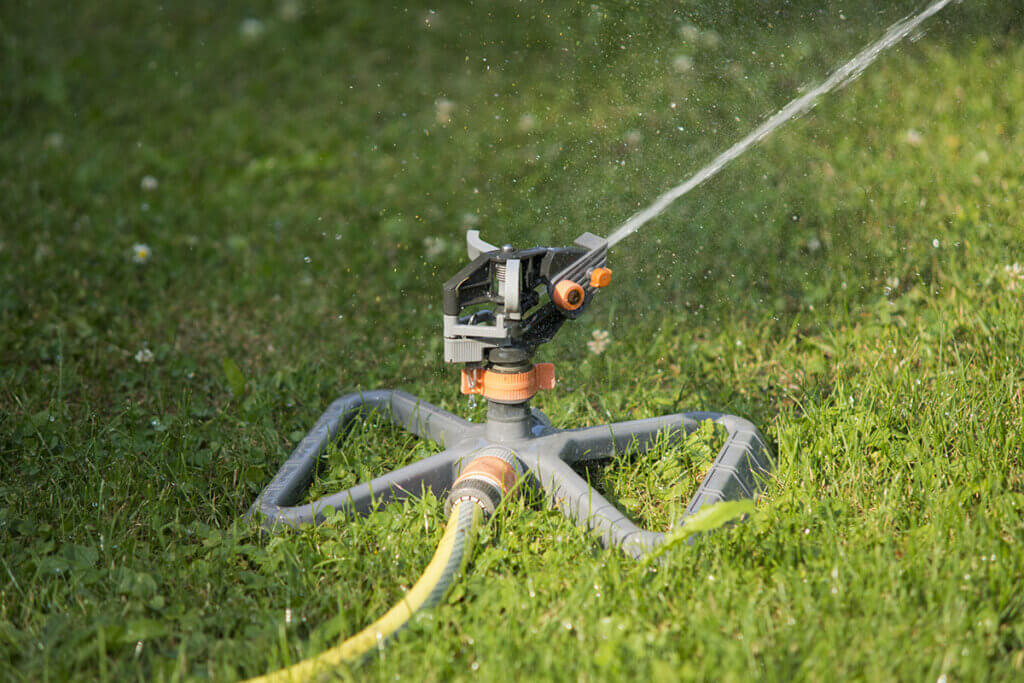 secure stand for lawn sprinkler