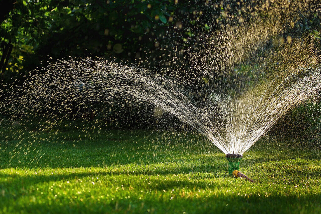 impulse sprinkler in the garden