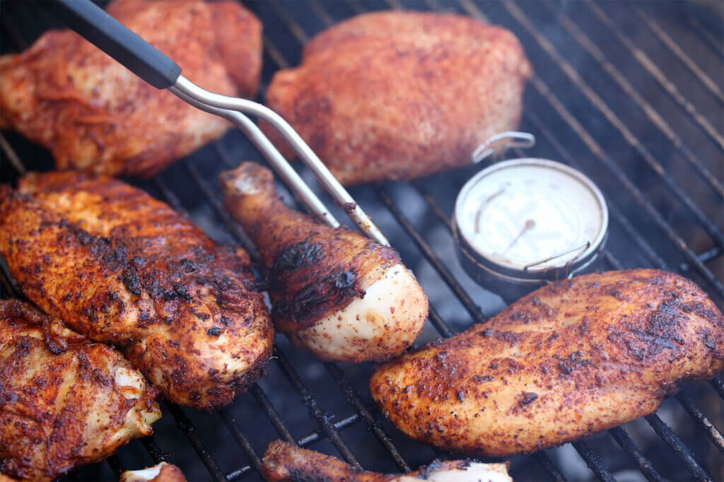 Chicken on grill