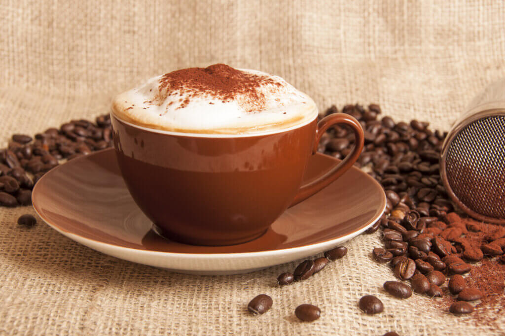 cappuchino on table