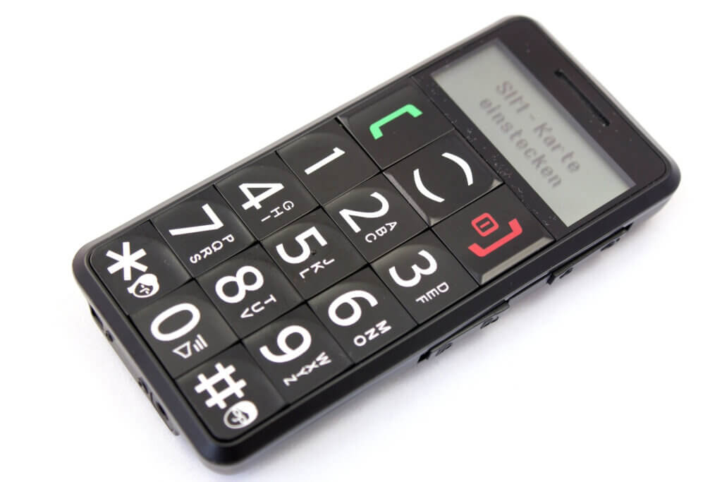 Senior citizens' mobile phones with large keys