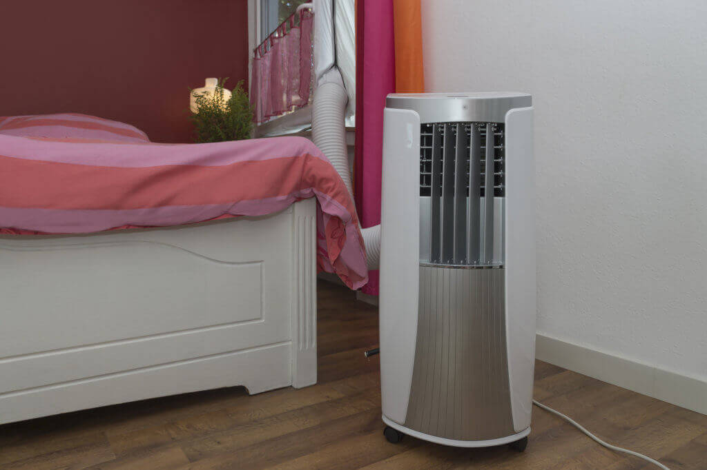 mobile air conditioner in the bedroom