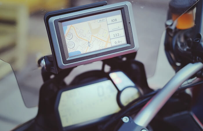 motorcycle gps close up