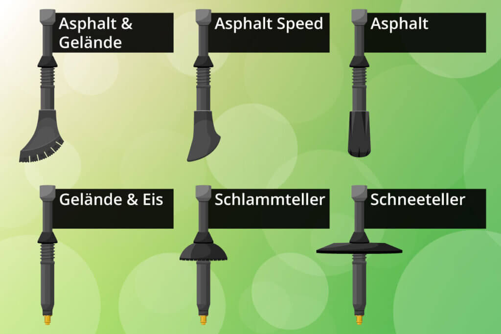 different nordic walking pole pads