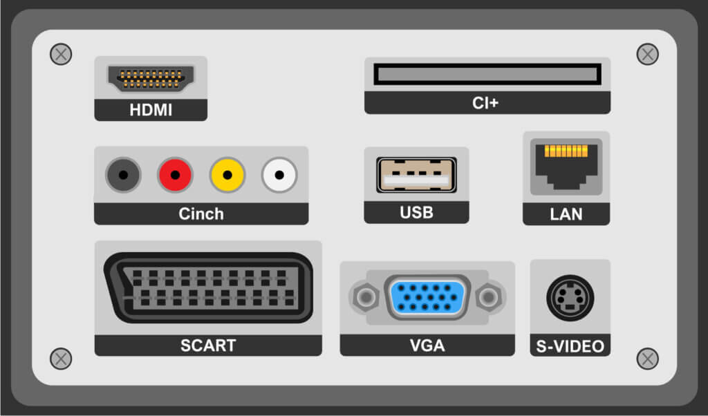 oled tv various ports