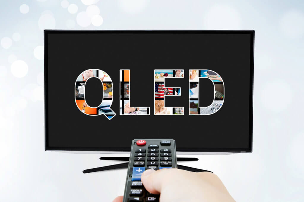 oled tv remote control aimed at tv