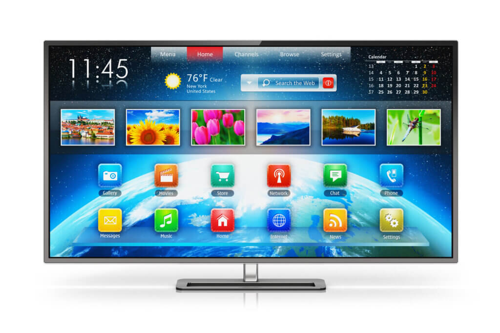 oled tv with apps on it