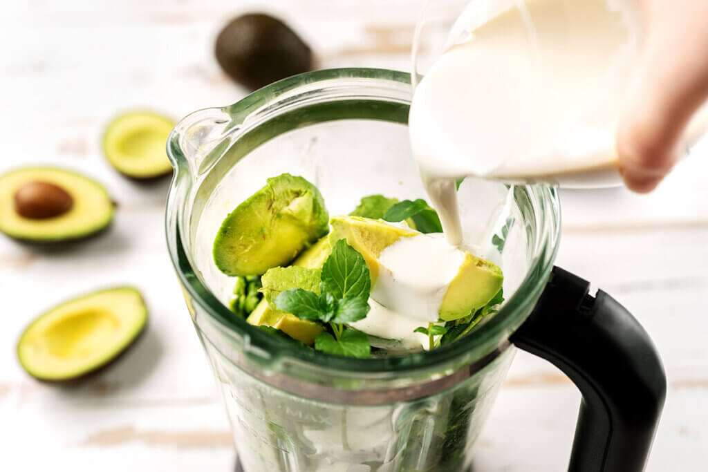 Healthy smoothie with avocado
