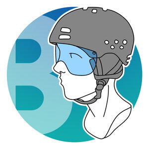 mediaelement class b ski helmet