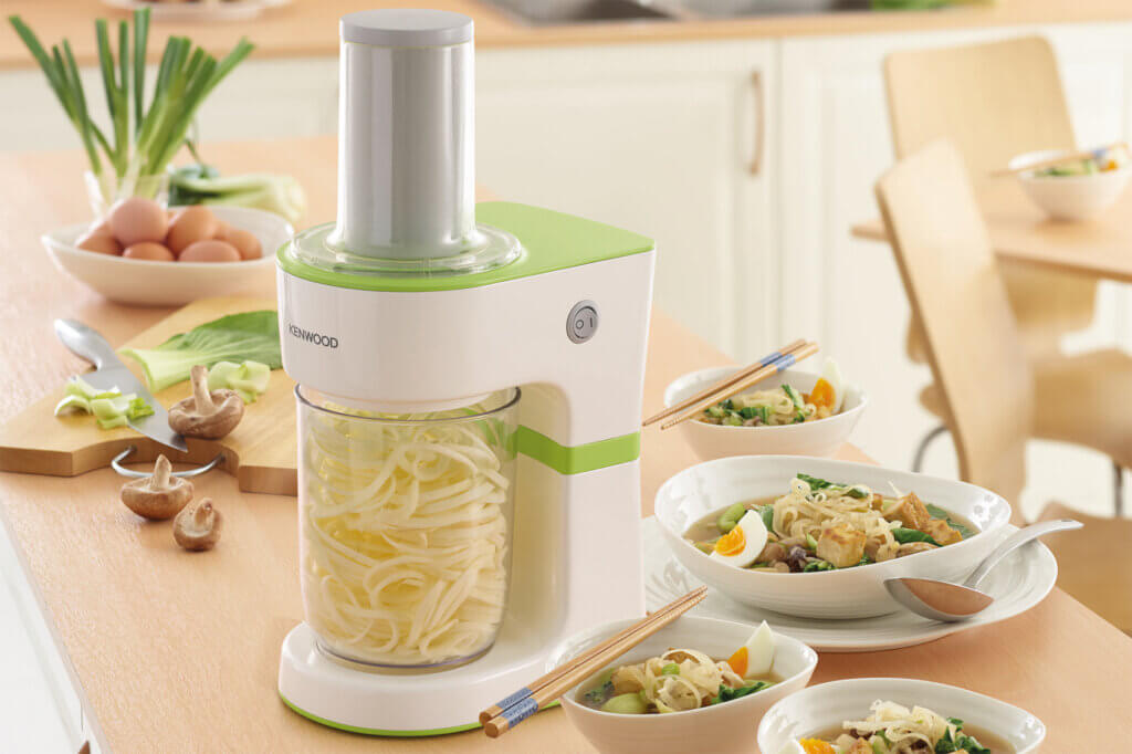 electric spiraliser in the kitchen
