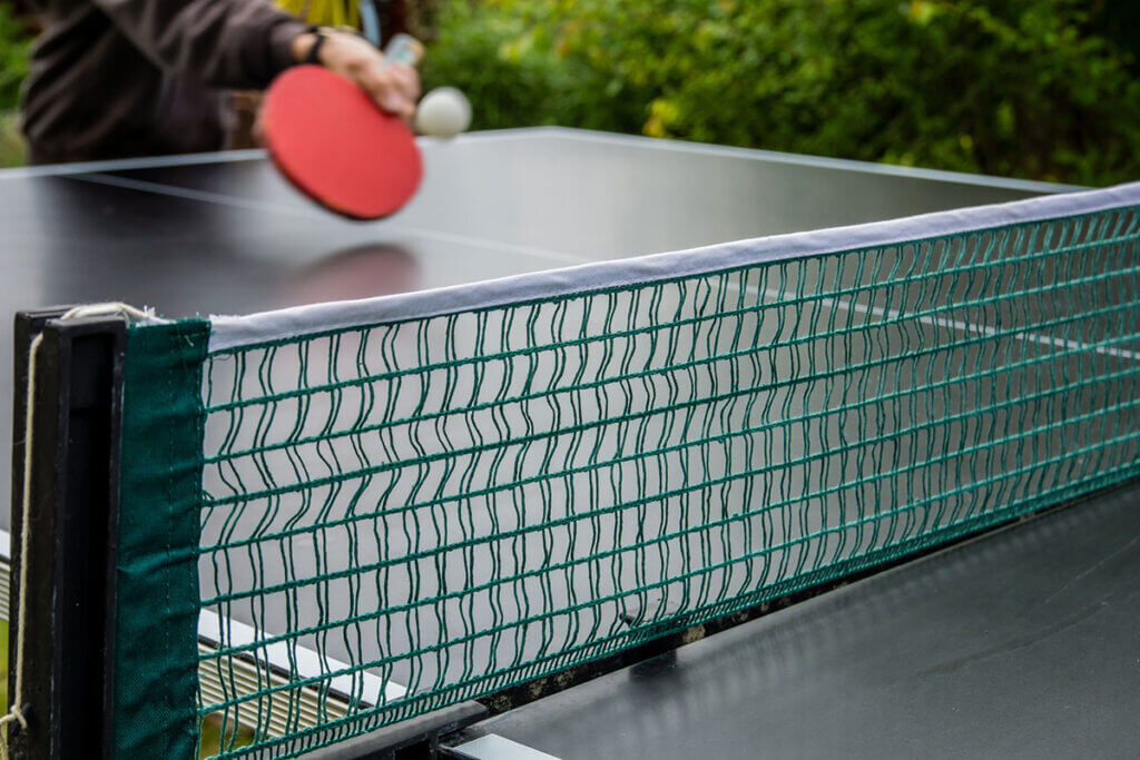 Close-up of table tennis net