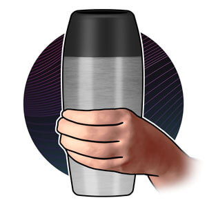 travel mug secure handle