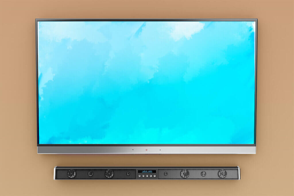 tv with soundbar